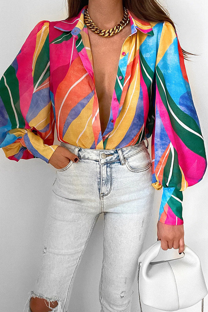 Fiona | Floral Puff Sleeve Blouse for Women