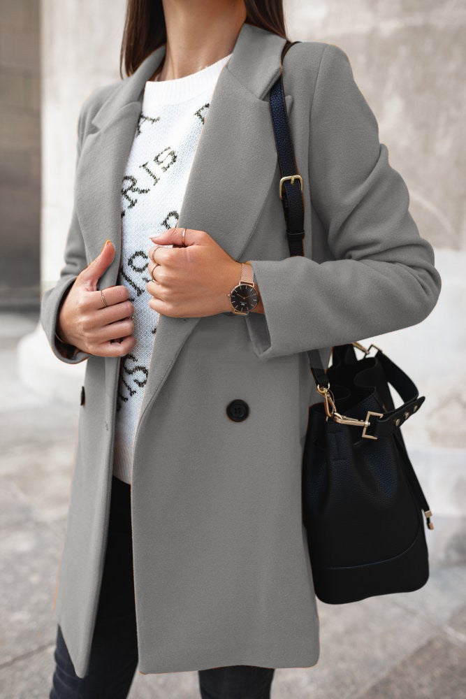 ELIANNA - Classic Double-Breasted Coat