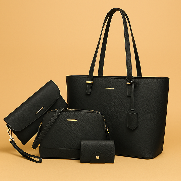 3-Piece Vegan Leather Handbag & Shoulder Bag Set