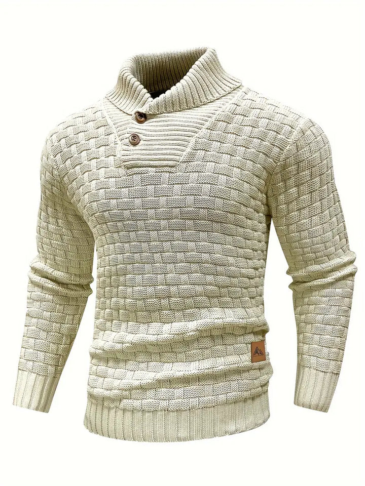 David™ | Men's Turtleneck Sweater with Buttons
