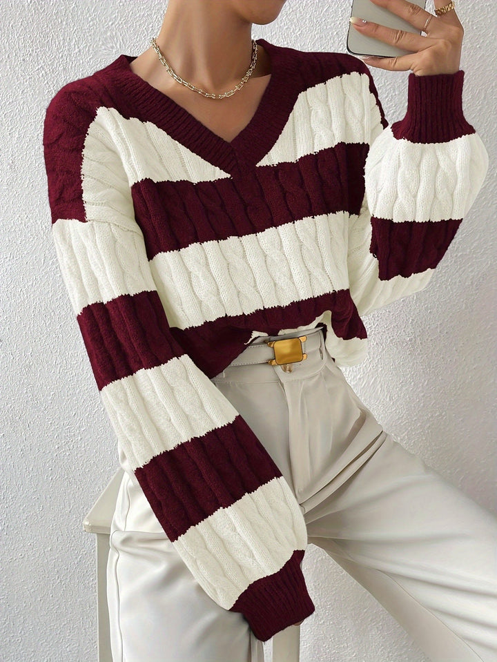 MELIE - Stylish Colour-Block Jumper