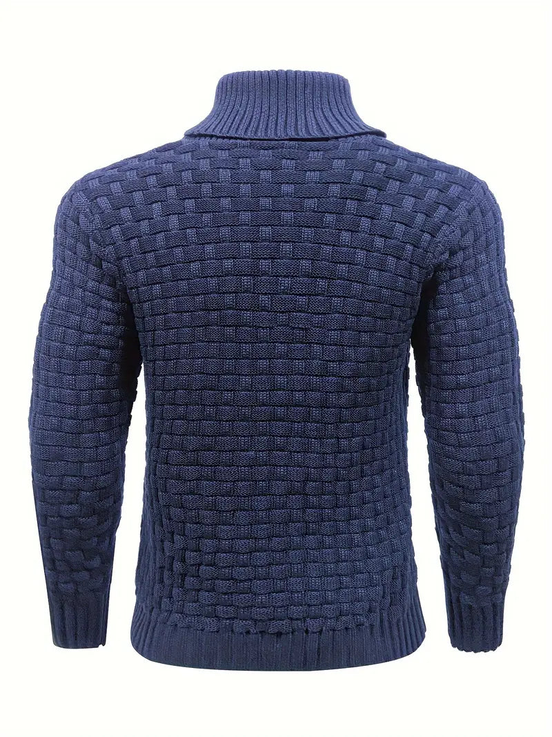 David™ | Men's Turtleneck Sweater with Buttons