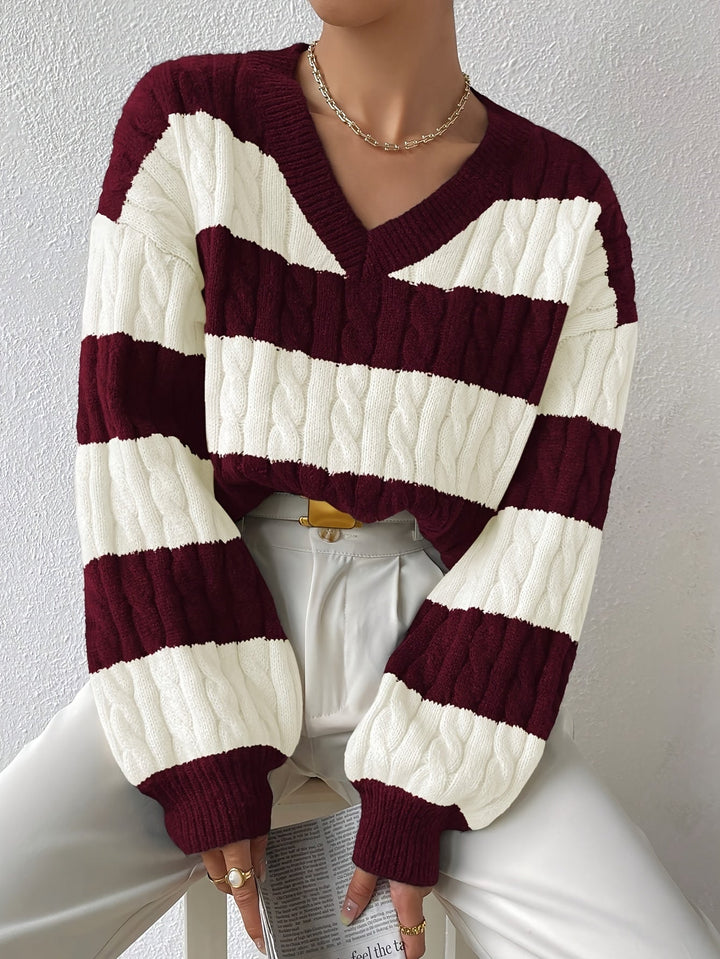 MELIE - Stylish Colour-Block Jumper