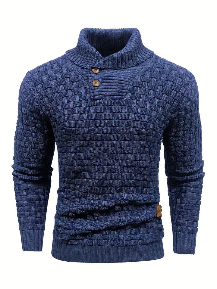 David™ | Men's Turtleneck Sweater with Buttons