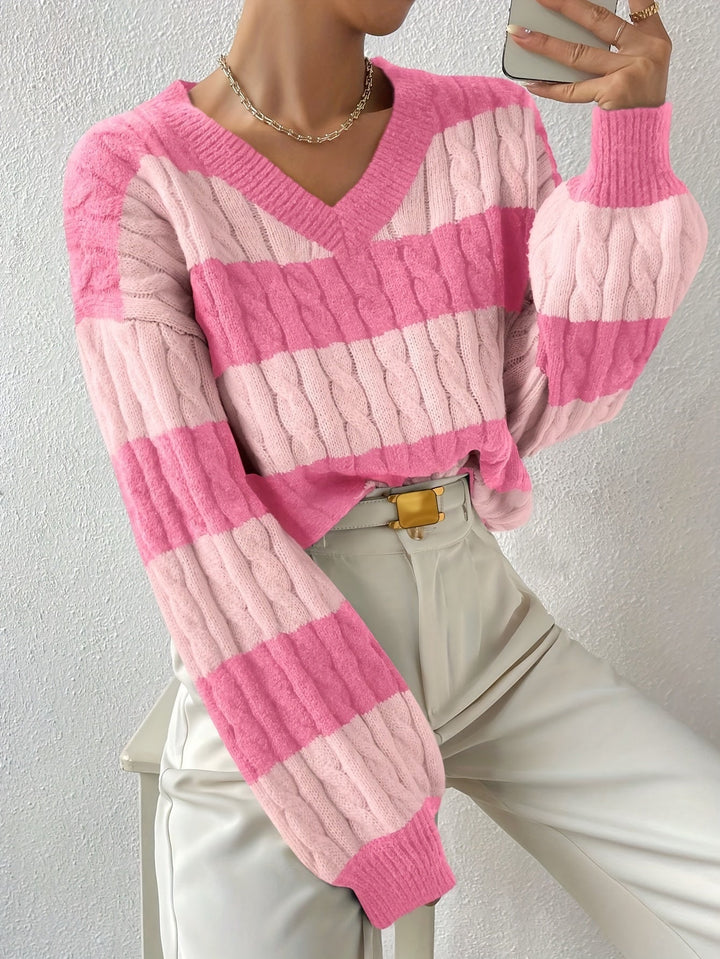 MELIE - Stylish Colour-Block Jumper