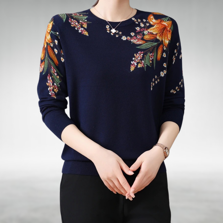 Alannah | Elegant Floral Knit Jumper