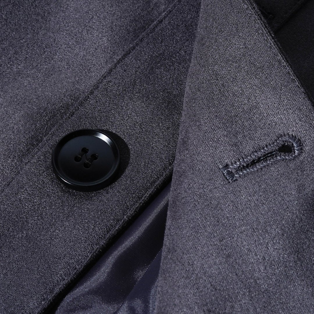 Men's Retro Suede Stand Collar Jacket