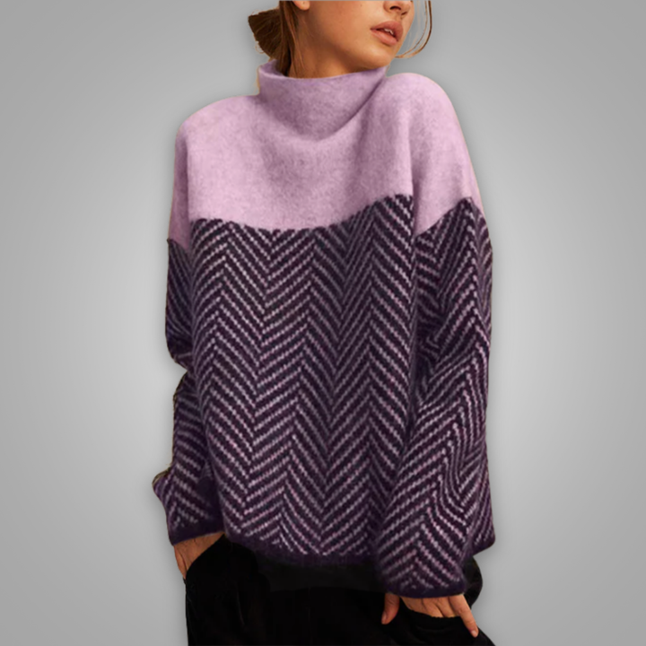 MIAN - Cosy Chic Roll Neck Jumper