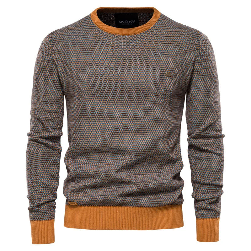 Martin™ | Men's Knit Sweater in Plaid Design