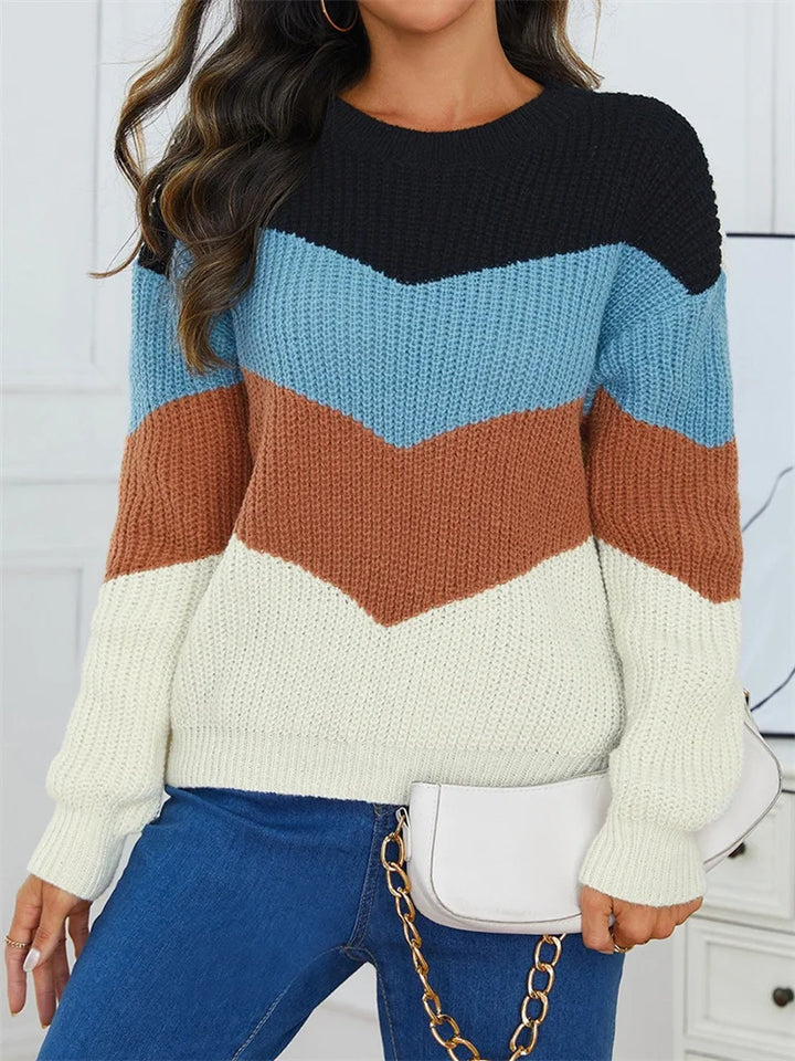 Isabella Striped Colorblock Sweater