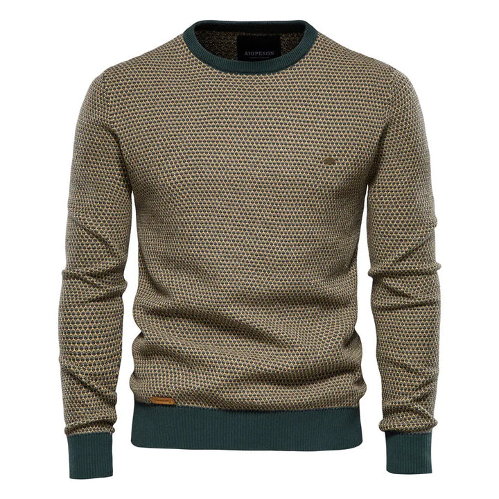 Martin™ | Men's Knit Sweater in Plaid Design