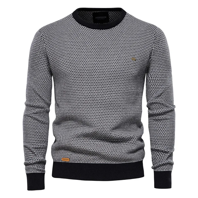 Martin™ | Men's Knit Sweater in Plaid Design