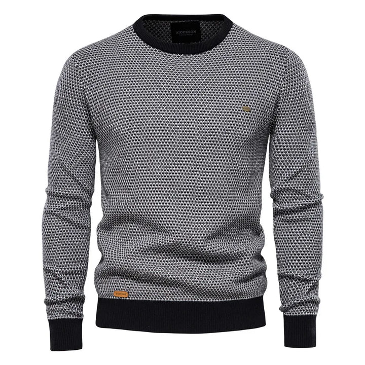 Martin™ | Men's Knit Sweater in Plaid Design