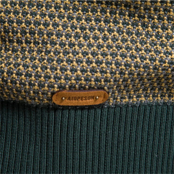 Martin™ | Men's Knit Sweater in Plaid Design