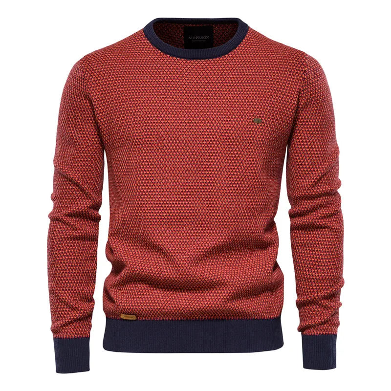 Martin™ | Men's Knit Sweater in Plaid Design