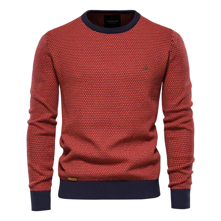 Martin™ | Men's Knit Sweater in Plaid Design