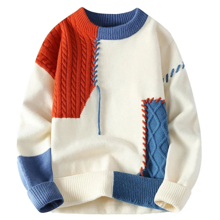 Harper™ | Men's Patchwork Design Sweater