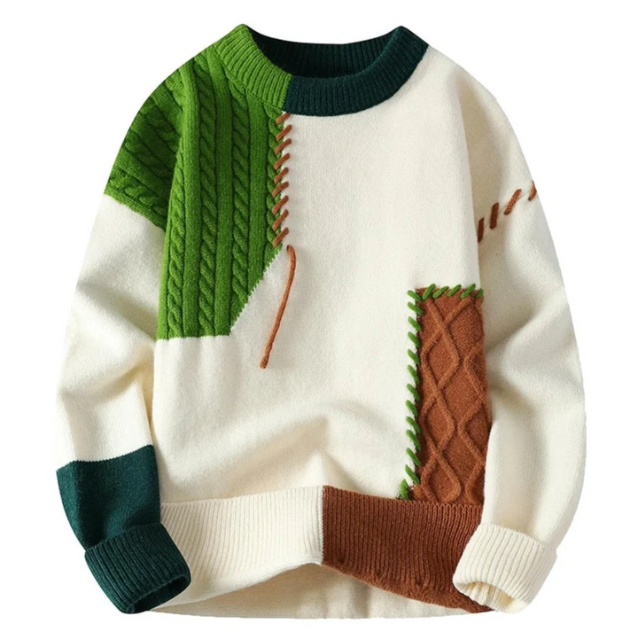Harper™ | Men's Patchwork Design Sweater
