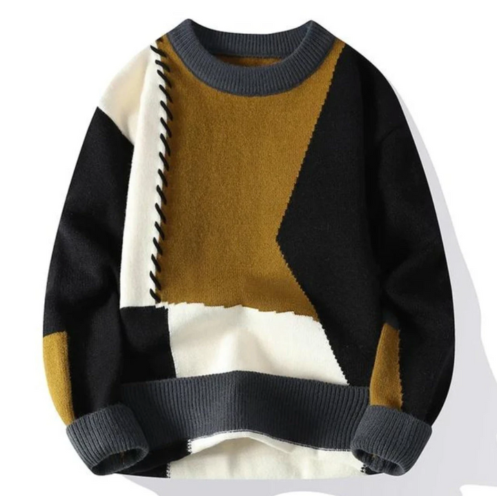 Harper™ | Men's Patchwork Design Sweater