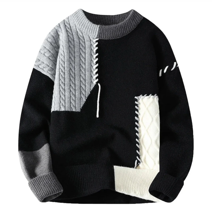 Harper™ | Men's Patchwork Design Sweater
