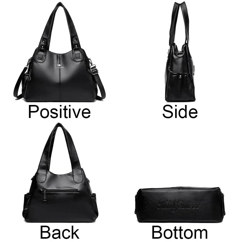 India™ Classic Vintage Vegan Leather Shoulder Bag