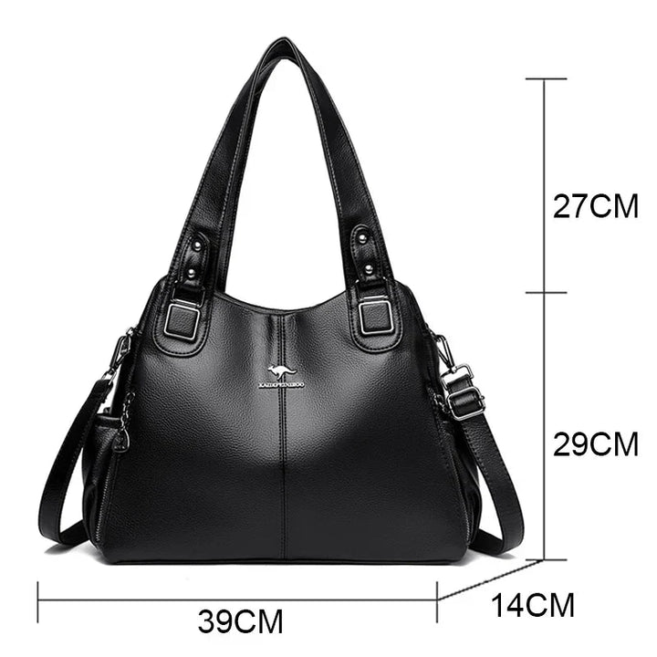 India™ Classic Vintage Vegan Leather Shoulder Bag