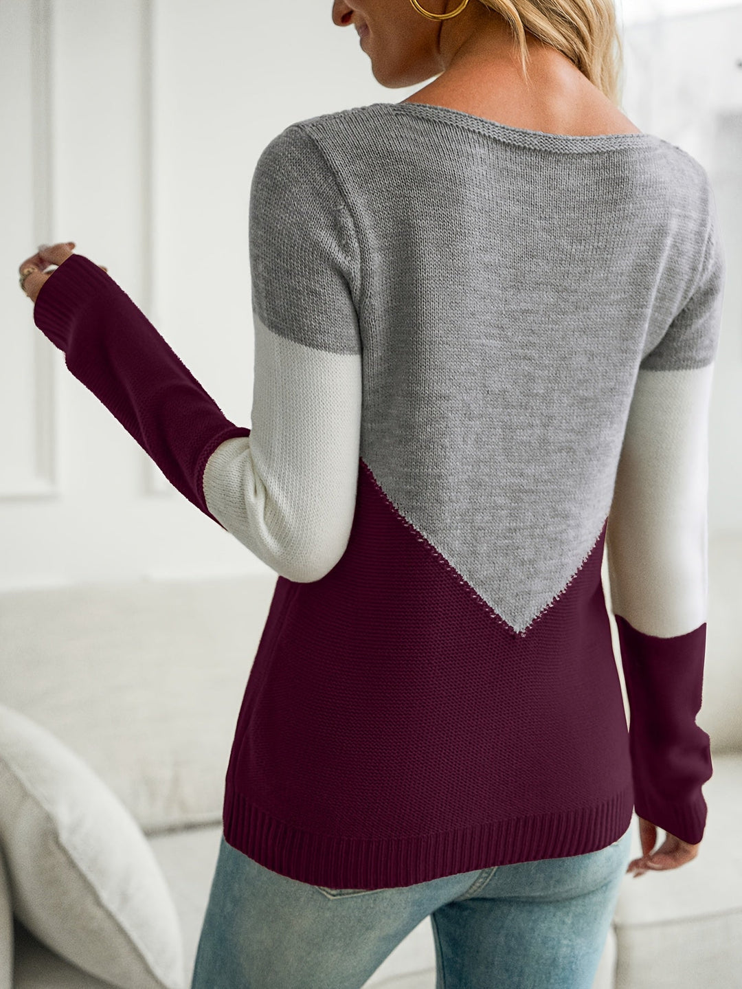 MALIA - Cosy Patchwork Jumper