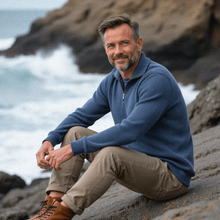 Finn™ | Knitted Zip-Up Sweater for Men
