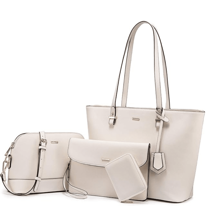 3-Piece Vegan Leather Handbag & Shoulder Bag Set