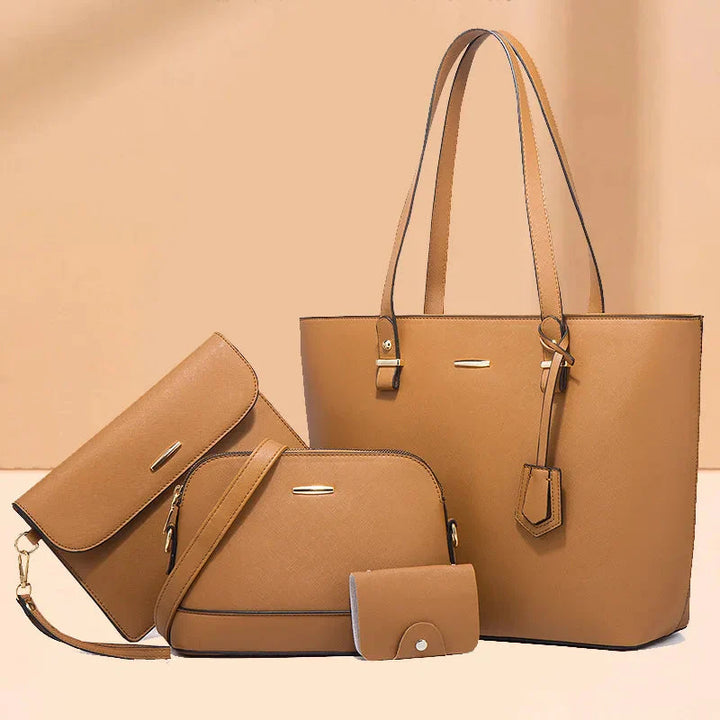 3-Piece Vegan Leather Handbag & Shoulder Bag Set