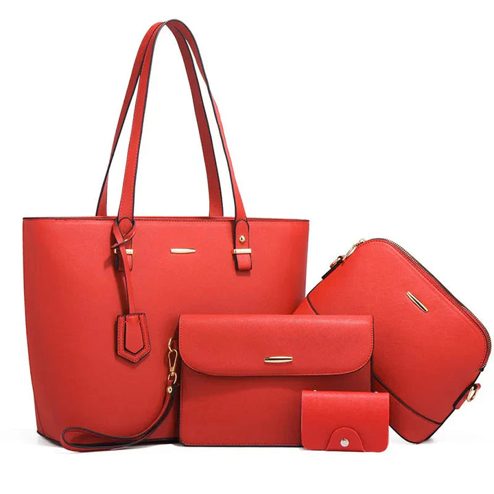 3-Piece Vegan Leather Handbag & Shoulder Bag Set
