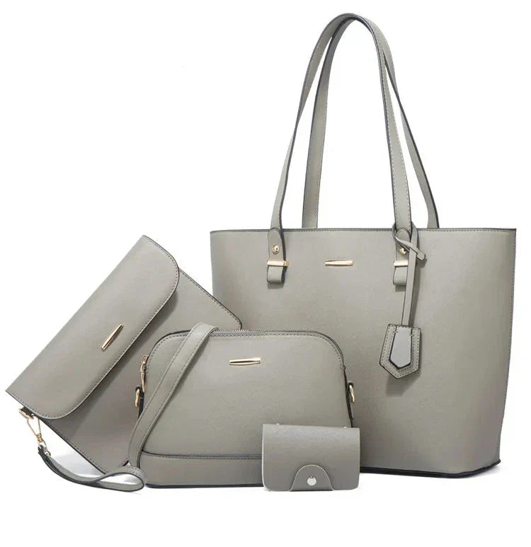 3-Piece Vegan Leather Handbag & Shoulder Bag Set