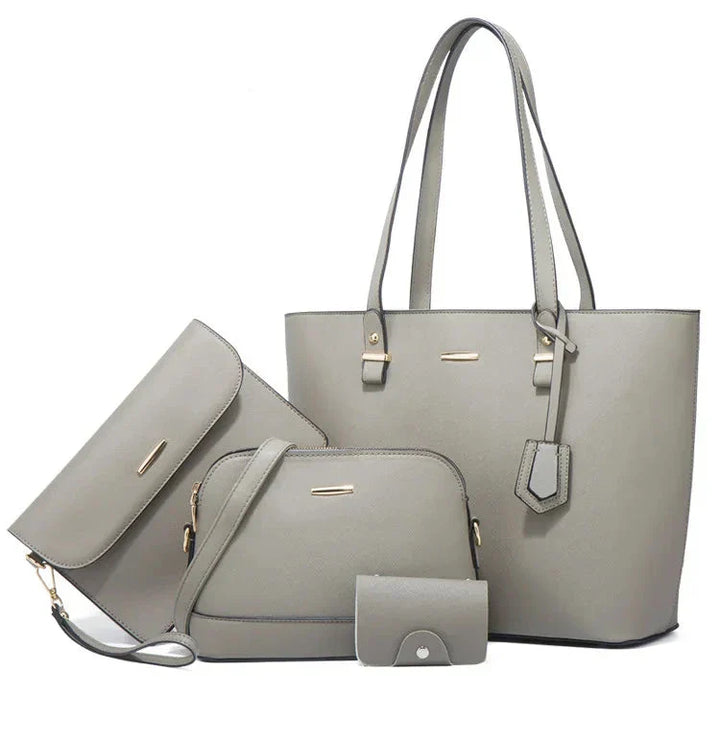 3-Piece Vegan Leather Handbag & Shoulder Bag Set