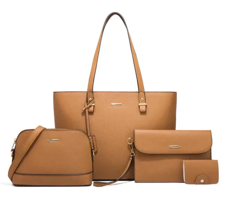 3-Piece Vegan Leather Handbag & Shoulder Bag Set