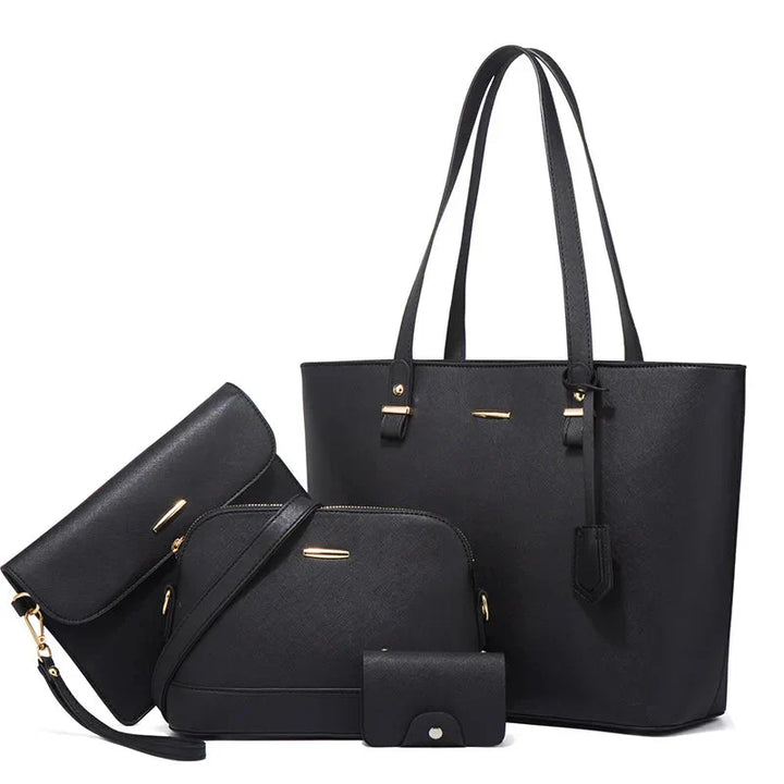 3-Piece Vegan Leather Handbag & Shoulder Bag Set