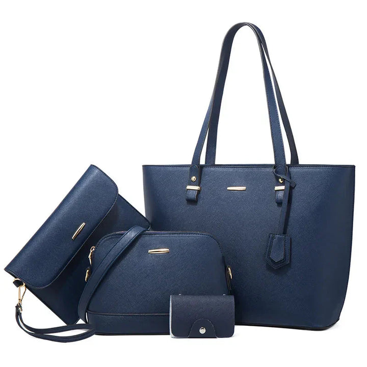 3-Piece Vegan Leather Handbag & Shoulder Bag Set