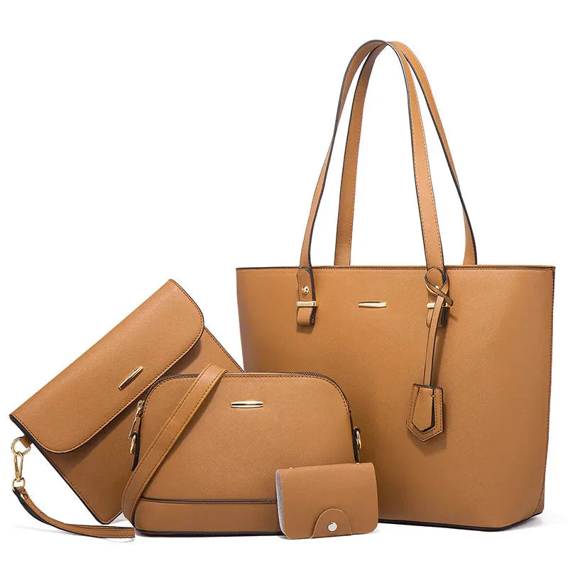 3-Piece Vegan Leather Handbag & Shoulder Bag Set