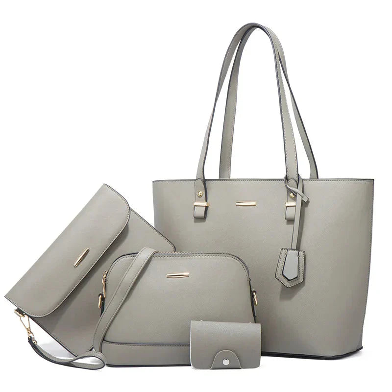 3-Piece Vegan Leather Handbag & Shoulder Bag Set