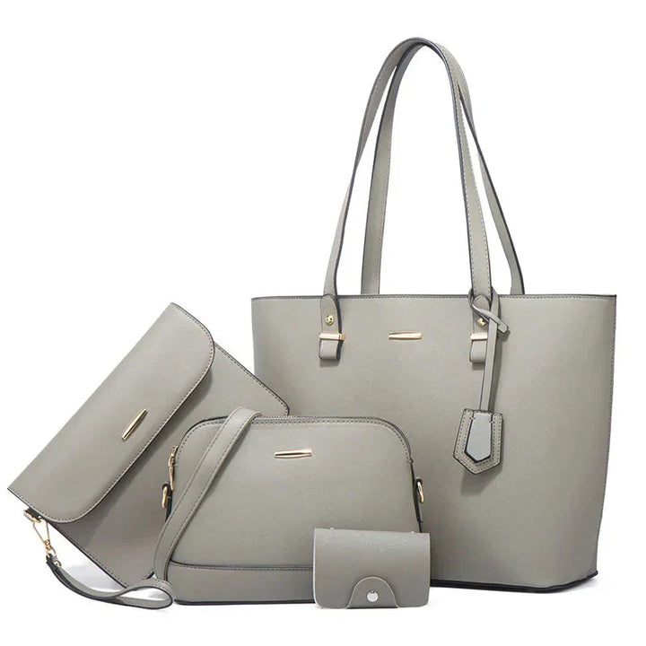 3-Piece Vegan Leather Handbag & Shoulder Bag Set