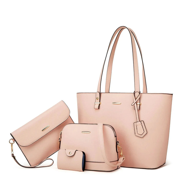 3-Piece Vegan Leather Handbag & Shoulder Bag Set